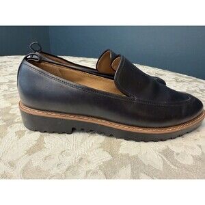 Susina Kaira-Lee Black Leather Slip-on Shoes  Loafers Women's Sz 7.5